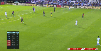 【足球】西甲-登贝莱开场伤退 巴萨0-2塞尔塔23轮不败终结