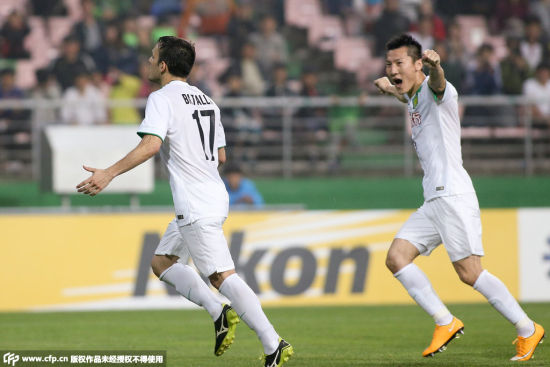 亚冠-费祖造点巴塔拉破门 国安客场1-1全北