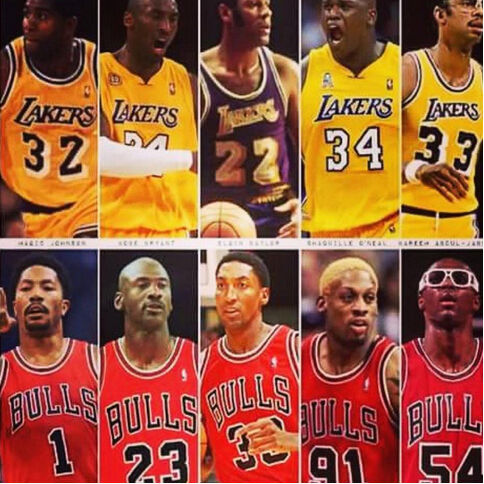 【E】奥胖列湖人公牛队史最佳阵:LA能赢公牛50分