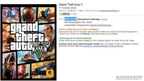 《GTA5》PC版本即将到来 德国经销商泄露天机 不支持XP系统