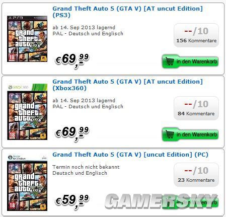 《GTA5》PC版本即将到来 德国经销商泄露天机 不支持XP系统