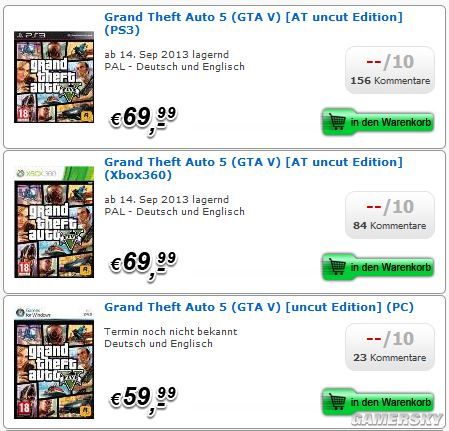 《GTA5》PC版本即将到来 德国经销商泄露天机 不支持XP系统