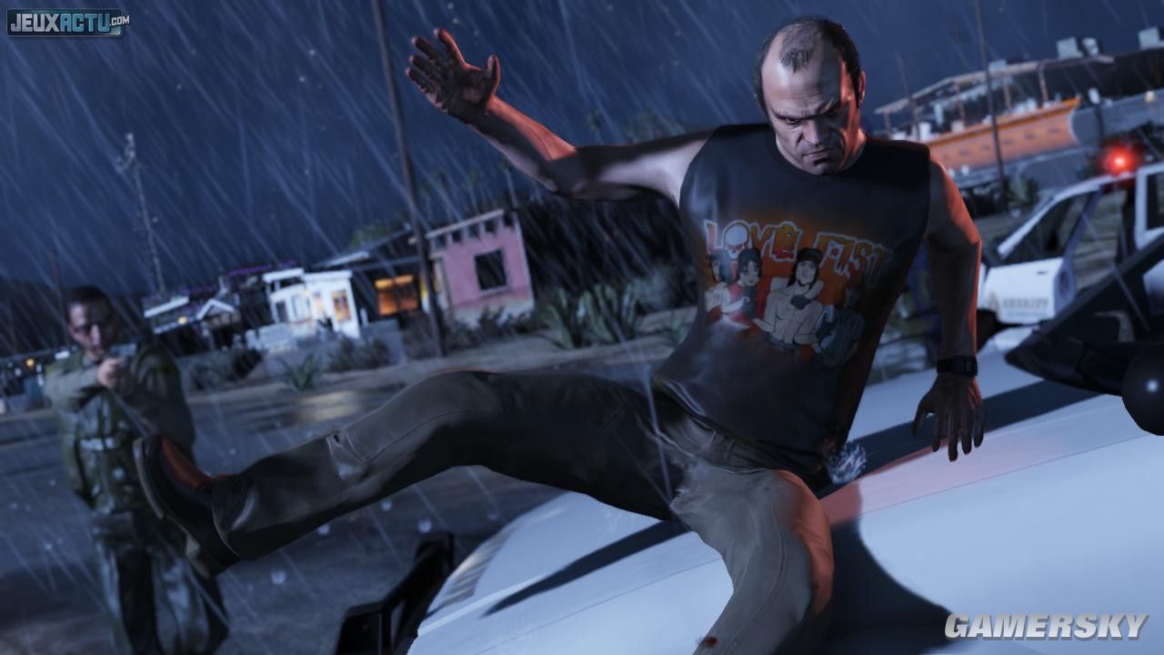 《GTA5》实机预告中文字幕 千呼万唤始出来,期待大作。