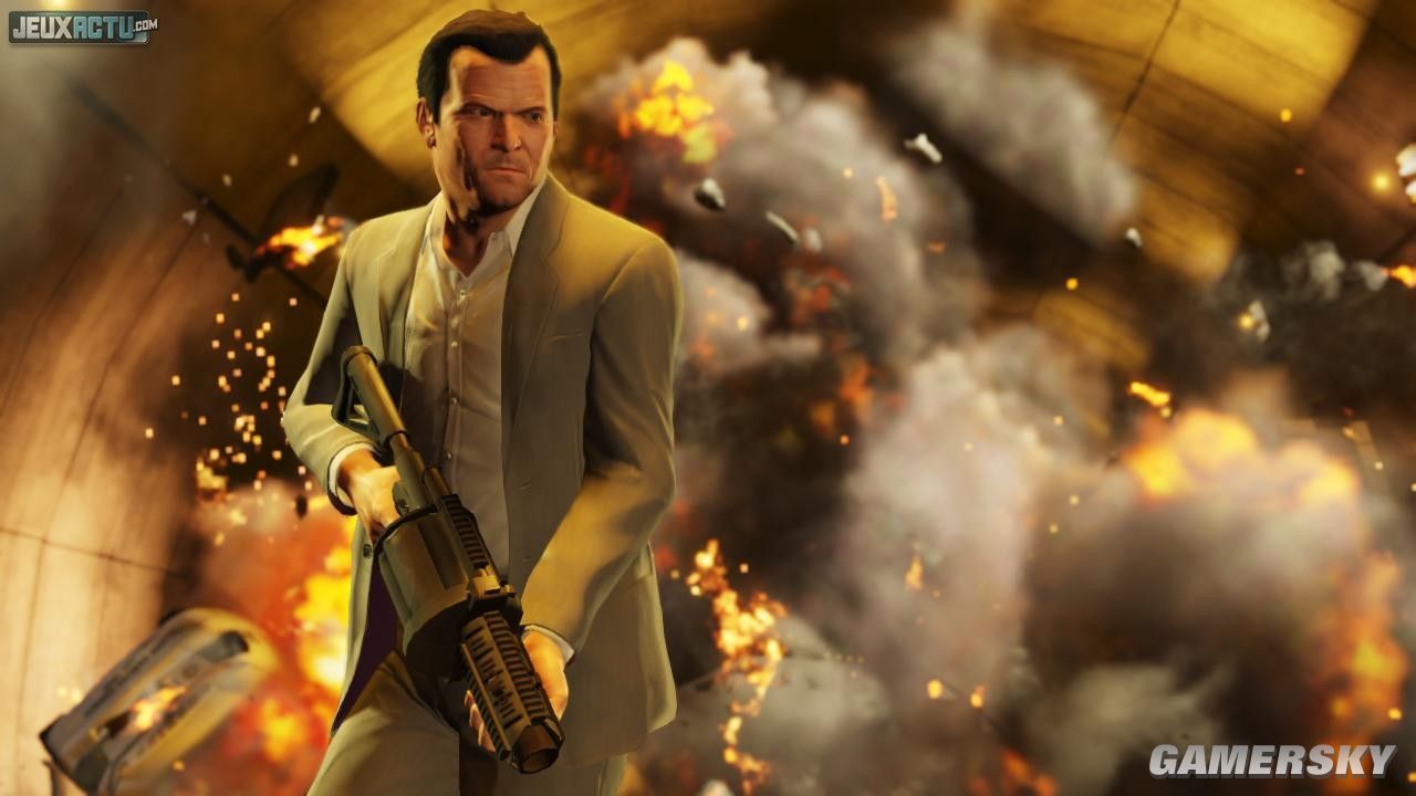 《GTA5》实机预告中文字幕 千呼万唤始出来,期待大作。
