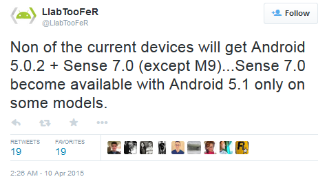 HTC将跳过Android 5.0.2推送5.1+Sense 7