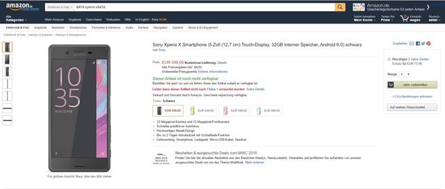 索尼Xperia X系列售价曝光 预计五月开卖