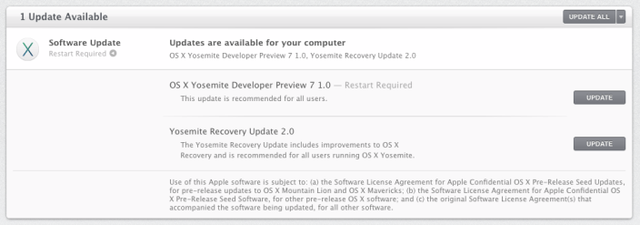 苹果发OS X Yosemite beta7 大量图标更新
