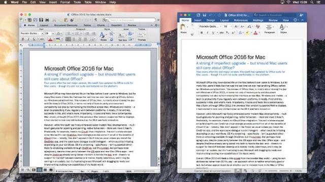 新旧对比:Mac版Office 2016 vs 2011