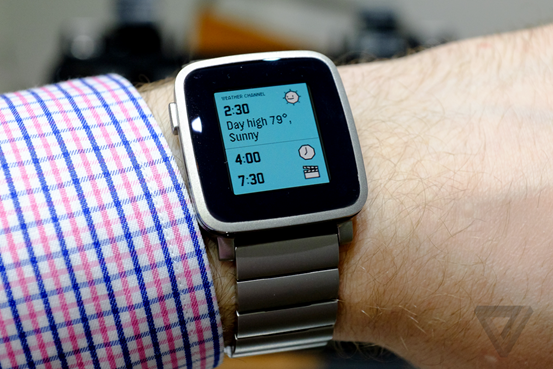 金属版Pebble Time上线 酷似Apple Watch