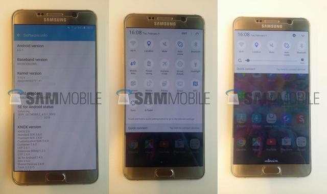 三星Galaxy Note 5运行安卓6.0.1谍照曝光
