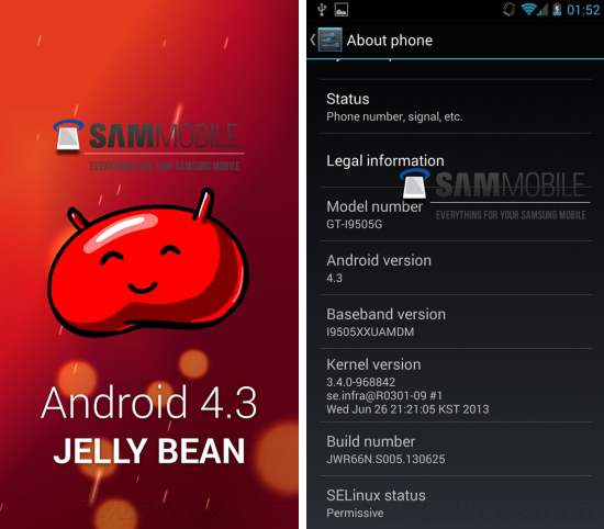 传Android 4.3七月发布 三星正为原生版S4测试