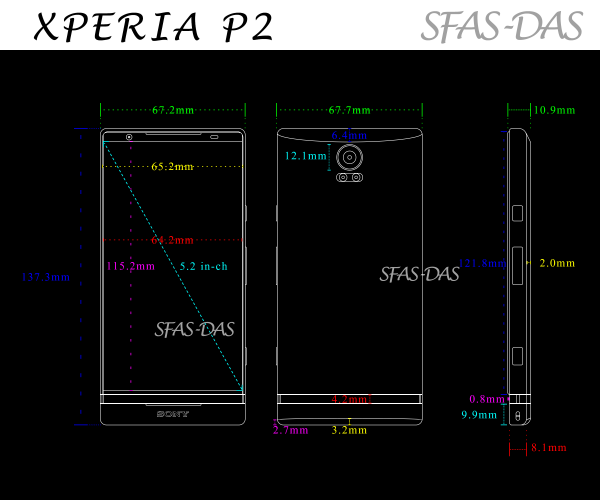 极窄边框索尼Xperia P2曝光 回归透明带设计