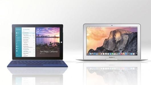 Surface 3与2015款MacBook Air全面对比