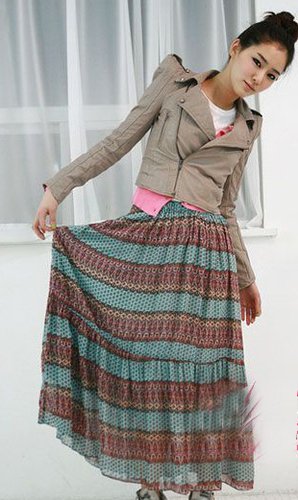 【已审】波西米亚长裙遮粗腿更美艳