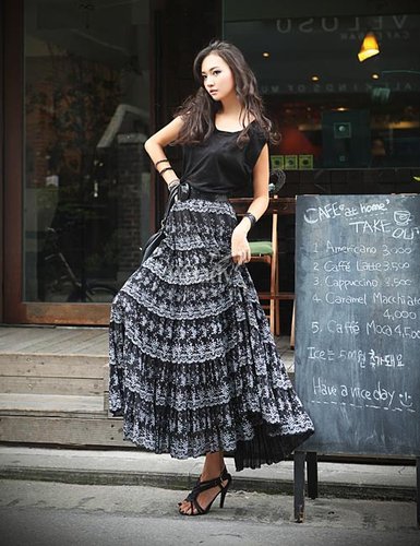 【已审】亮丽惹眼 初秋巧搭及踝长裙