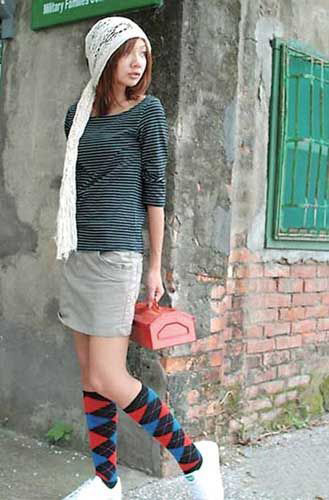 时髦的彩袜让你最耀眼