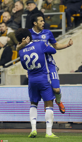 足总杯-佩刀科斯塔破门 切尔西2-0狼队晋级8强