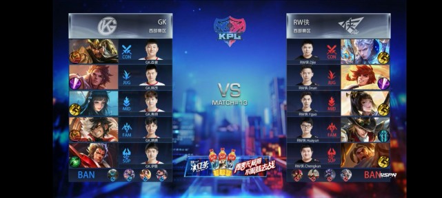 KPL春季赛:RW侠3-1胜GK迎两连胜 RNG.M夺赛季首胜