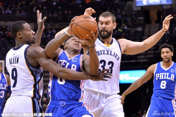 76人负灰熊遭18连败 庄神20+18活塞不敌篮网