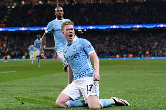 欧冠-德布劳内绝杀巴黎 阿圭罗失点 曼城首进4强