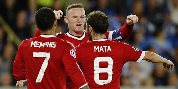 欧冠-鲁尼帽子戏法破荒 曼联4-0总分7-1晋级