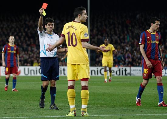 巴萨欧冠赛场10大争议判罚