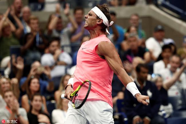 纳达尔鏖战264分钟逆转俄新星 艰难晋级美网16强