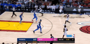 威少三双雷霆锁定季后赛 热火遭翻盘掉到第七