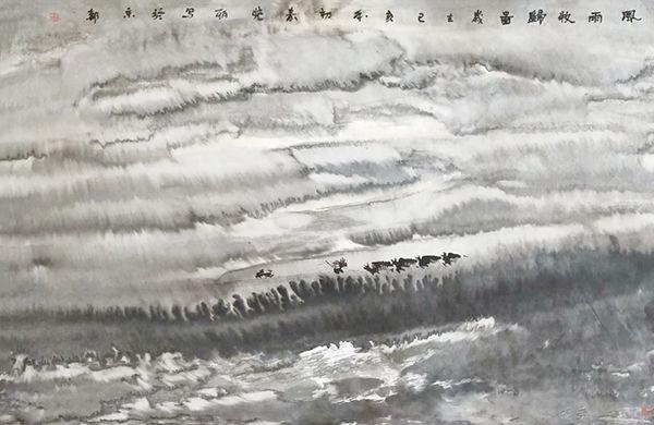 著名焦墨山水画家林晓丽——水墨淡彩风景山水画欣赏