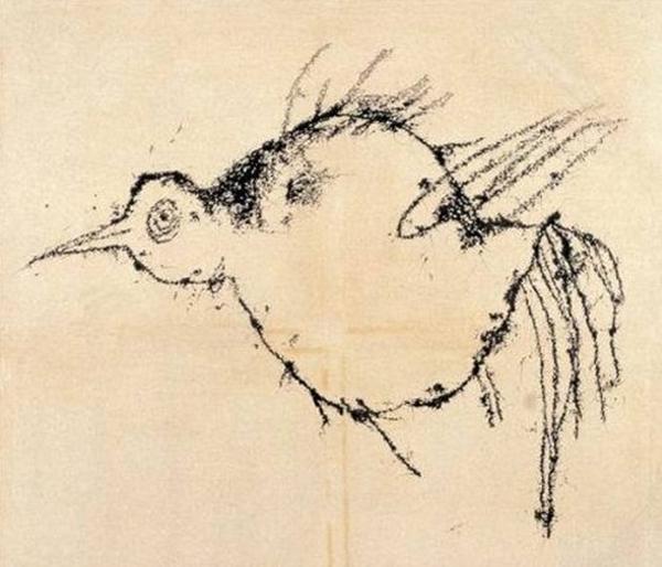 川美教授画小鸟图售价82万,却被批小孩儿画作,专家:这是艺术