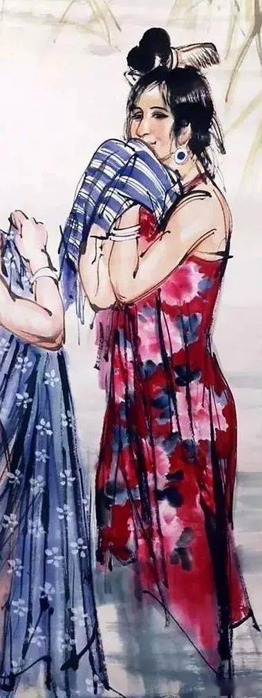 黄胄画的浴女,你可见过