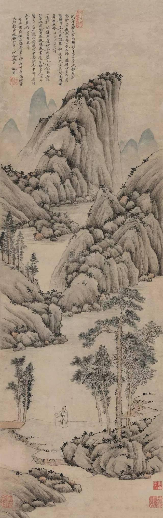 沈周的山水画,真难得