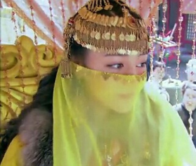 女星古装剧中蒙面,热巴妖林心如衰,四千年美人靓