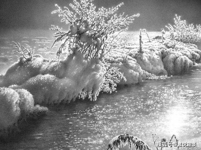 75岁老人专注画雪景:一支铅笔骗过所有人,画雪62年终成大师