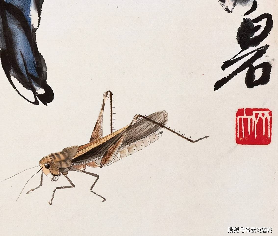 齐白石画丝瓜,一根丝瓜值1000万,比不过一只蚂蚱5000万