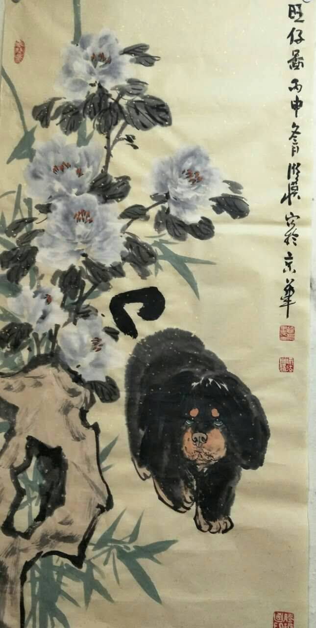 水墨藏獒奇才——腾模先生,画獒界第一