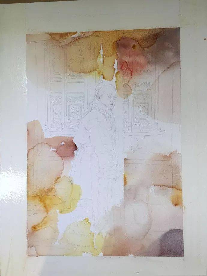 这画家火了,大笔触画出霸屏水彩,这光感够绝,极致东方的美!