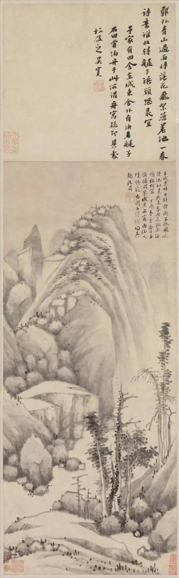 沈周的山水画,真难得