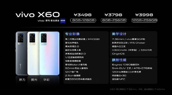 vivo X60和X60 Pro有啥不同?相差500元的区别在这里