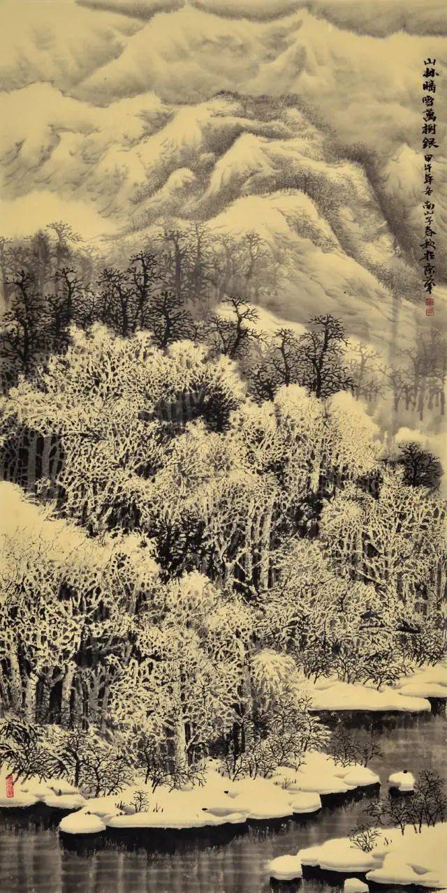 100幅山水雪景的画法(一生受益的国画教程~)