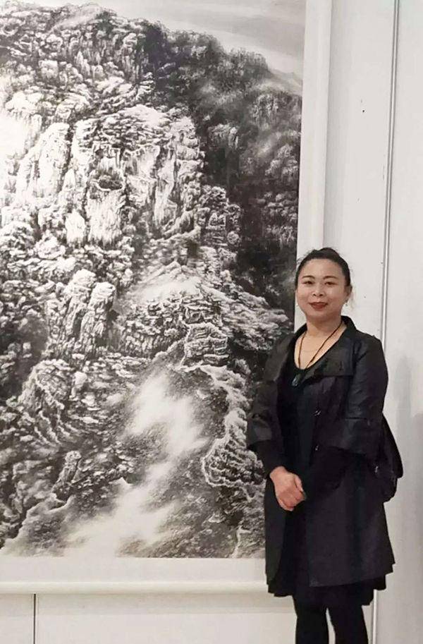 著名焦墨山水画家林晓丽——水墨淡彩风景山水画欣赏