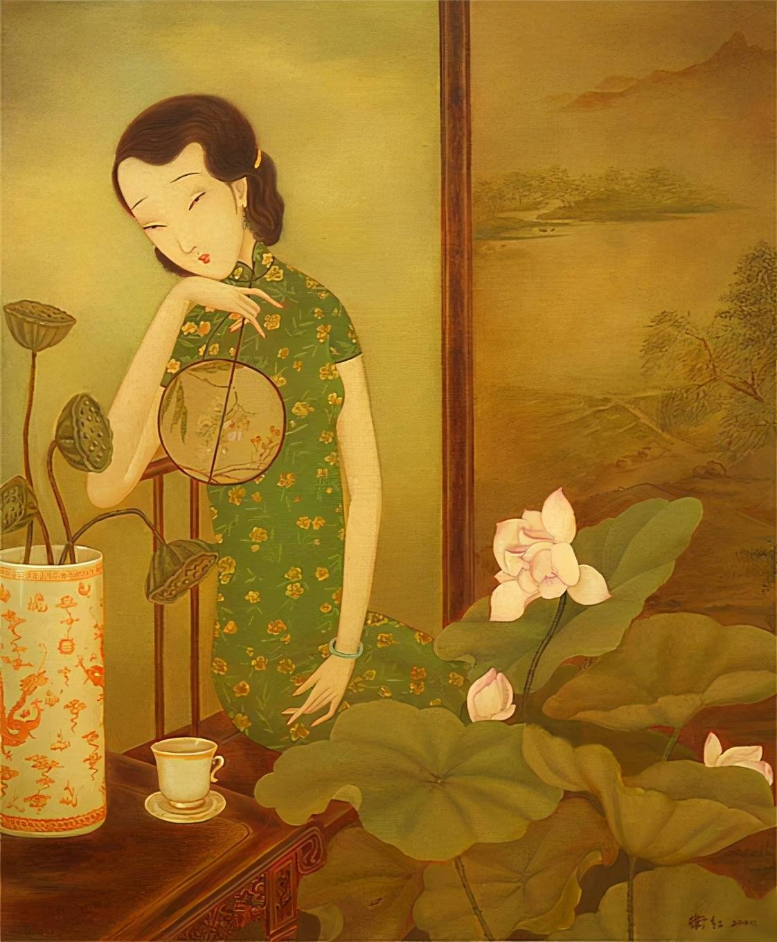 她笔下的东方小娇娘,个个摇曳多姿、风情万种