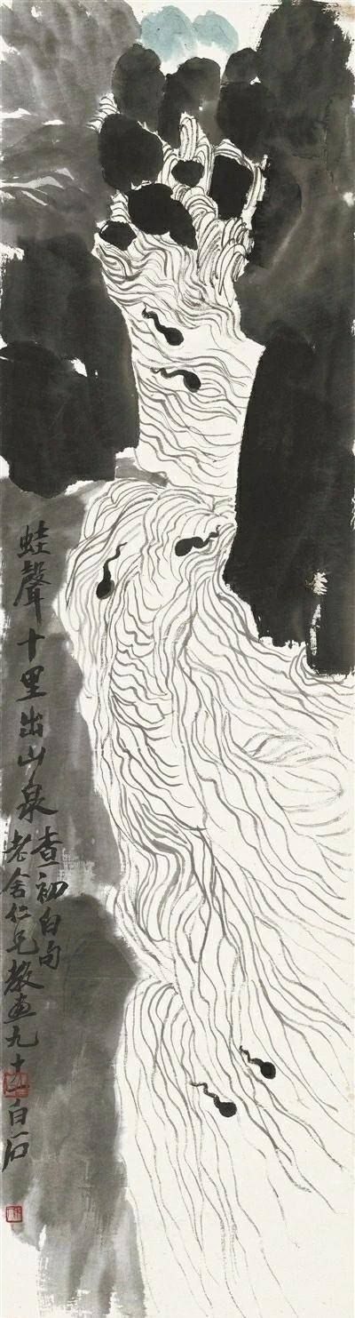 他笔下的齐白石很有意思,会“功夫”和“泼墨”,很萌很可爱