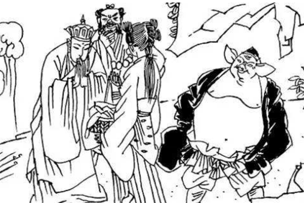 骷髅山白虎岭,唐僧和八戒说了什么话,尸魔起意,执意吃唐僧肉?