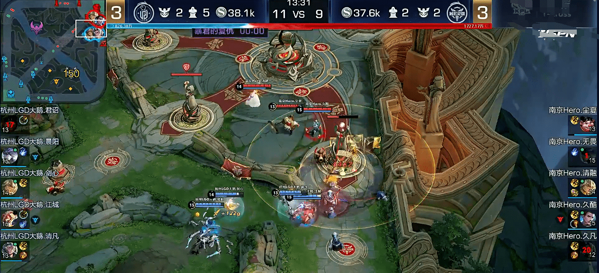 LGD大鹅击败Hero晋级成功,巅峰对决BP太精彩,黄忠绝了