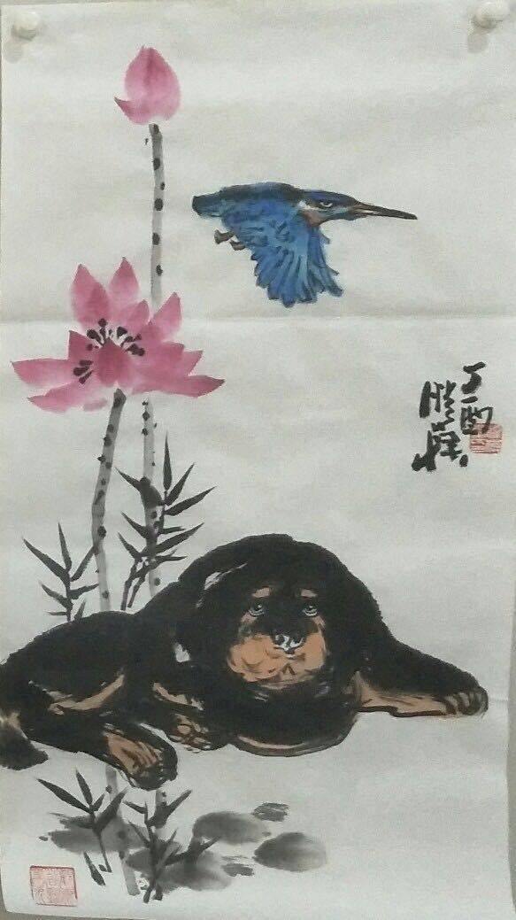 水墨藏獒奇才——腾模先生,画獒界第一