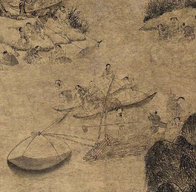 中国国画历代精品高清展:(1414)明 叶广《渔乐图》
