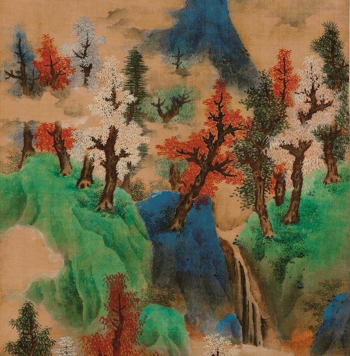 锦树明秋:青山绿水,白草红叶黄花