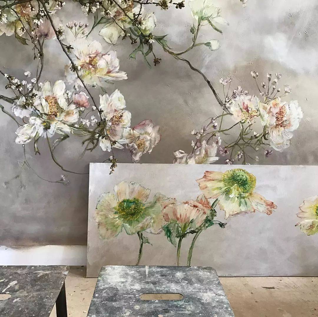 她一生只爱花,家“涂”四壁,简直美哭了