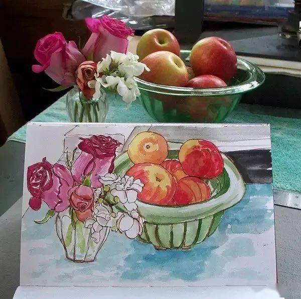 这位老兄弟呀,把自己花园植物画了个遍..